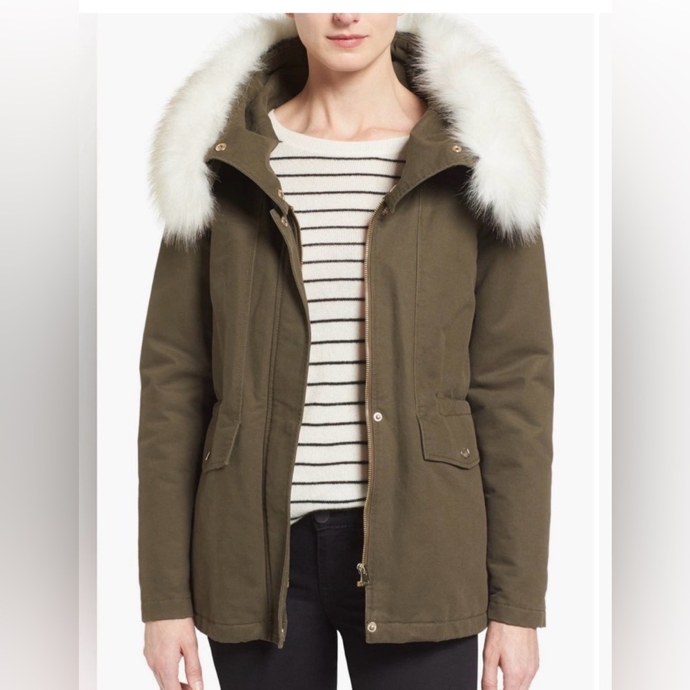 T Tahari Jackie Faux Fur Hooded Jacket - Sz XS (PP)